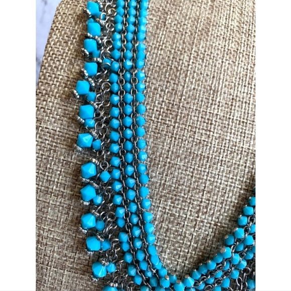 Blue beaded boho choker - Picture 4 of 4